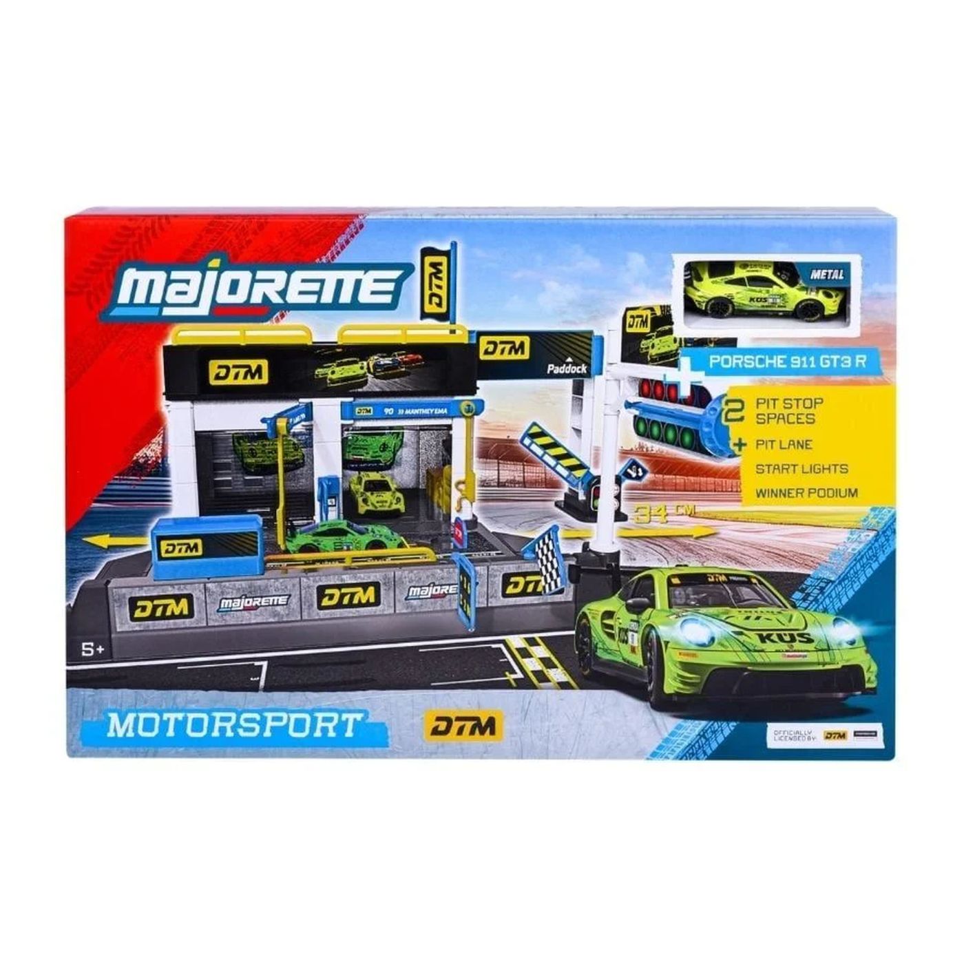 Majorette Set Motorsport Dtm Cu Masinuta Inclusa Porsche 911 GT3 R Scara 1 La 64