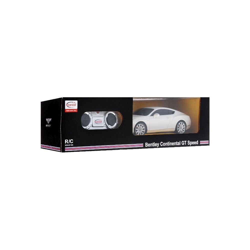 Masina Cu Telecomanda Bentley Continental Gt Alb Cu Scara 1 La 24