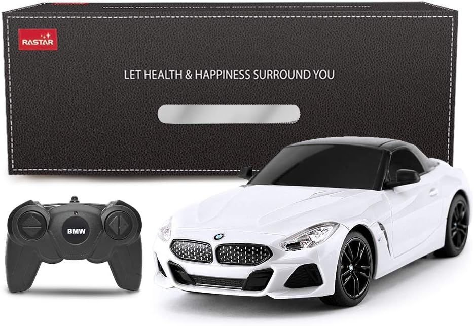 Masina Cu Telecomanda BMW Z4 Roadster Alb Scara 1 La 18