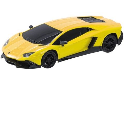 Masina Cu Telecomanda Lamborghini Aventador Galben Cu Scara 1 La 24