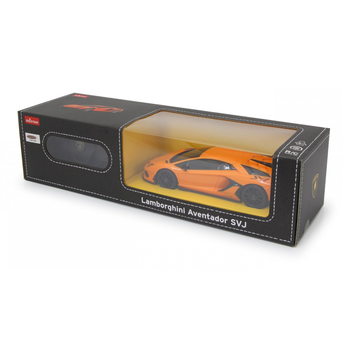 Masina Cu Telecomanda Lamborghini Aventador Svj Portocaliu Cu Scara 1 La 24