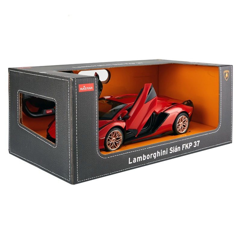 Masina Cu Telecomanda Lamborghini Sian Rosu Cu Scara 1 La 14