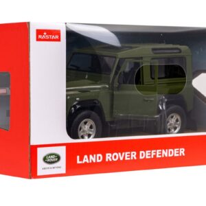 Masina Cu Telecomanda Land Rover Defender Verde Cu Scara 1 La 14