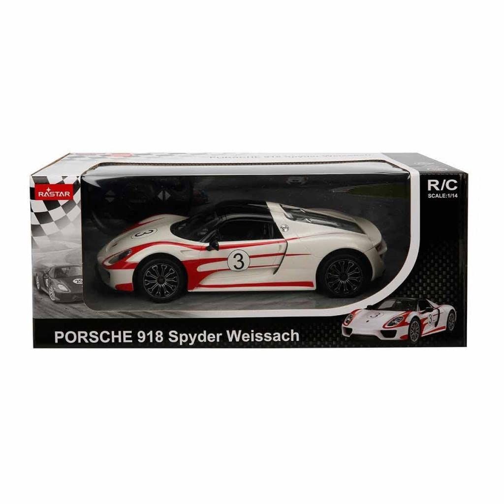 Masina Cu Telecomanda Porsche 918 Spyder Weissach Alb Scara 1 La 14