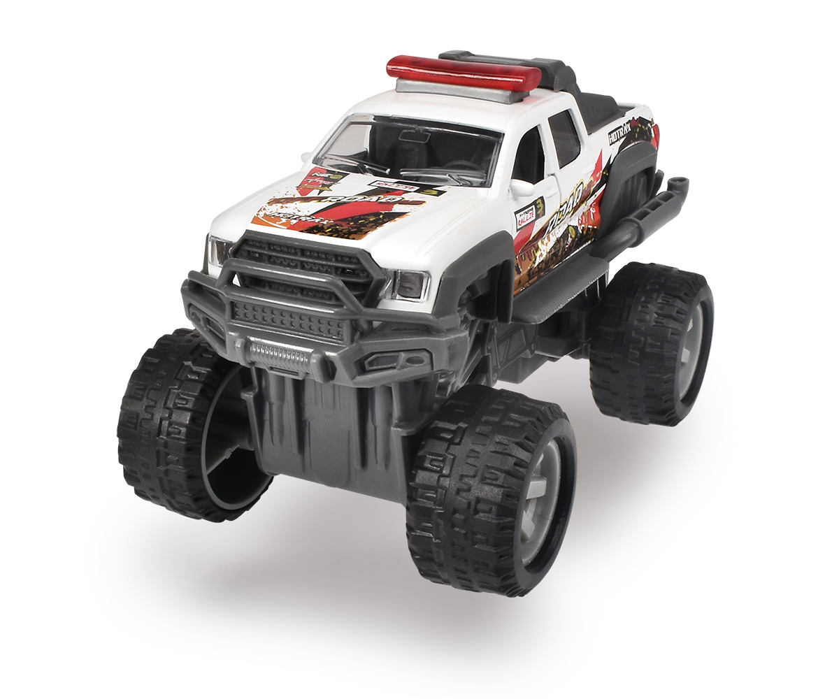 Masina De Teren Alba Din Metal Rally Monster 15CM