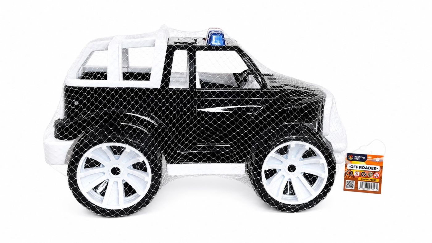 Masina Jeep Off Roader Negru Alb 39CM