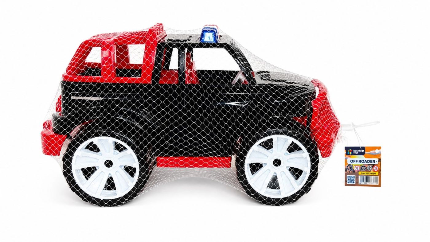 Masina Jeep Off Roader Negru Rosu 39CM