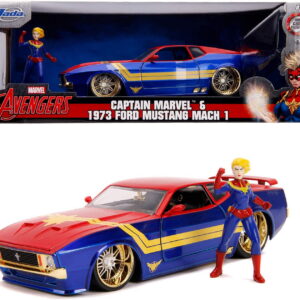 Masinuta Metalica Captain Marvel 1973 Ford Mustang Mach 1 Scara 1 La 24