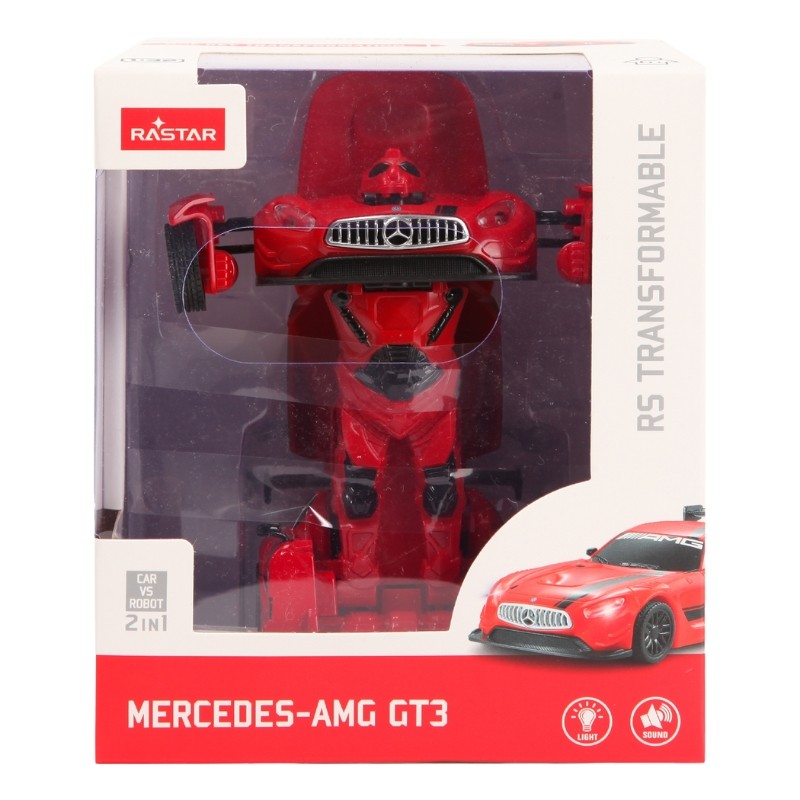 Masinuta Metalica Convertibila Mercedes Benz GT3 Rosie Cu Scara 1 La 32