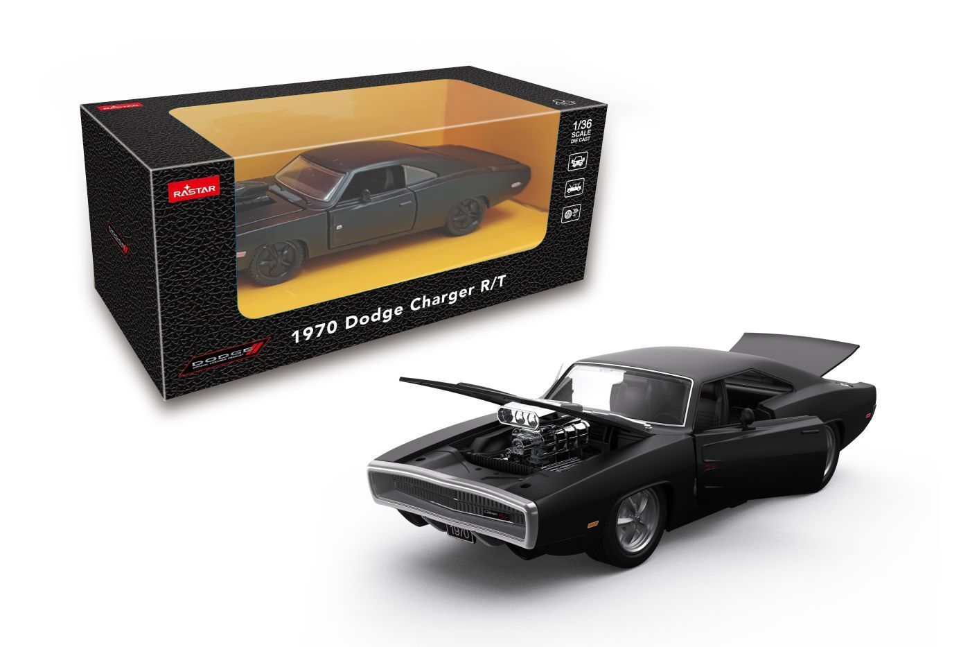 Masinuta Metalica Dodge Charger R/T 1970 Scara 1 La 36