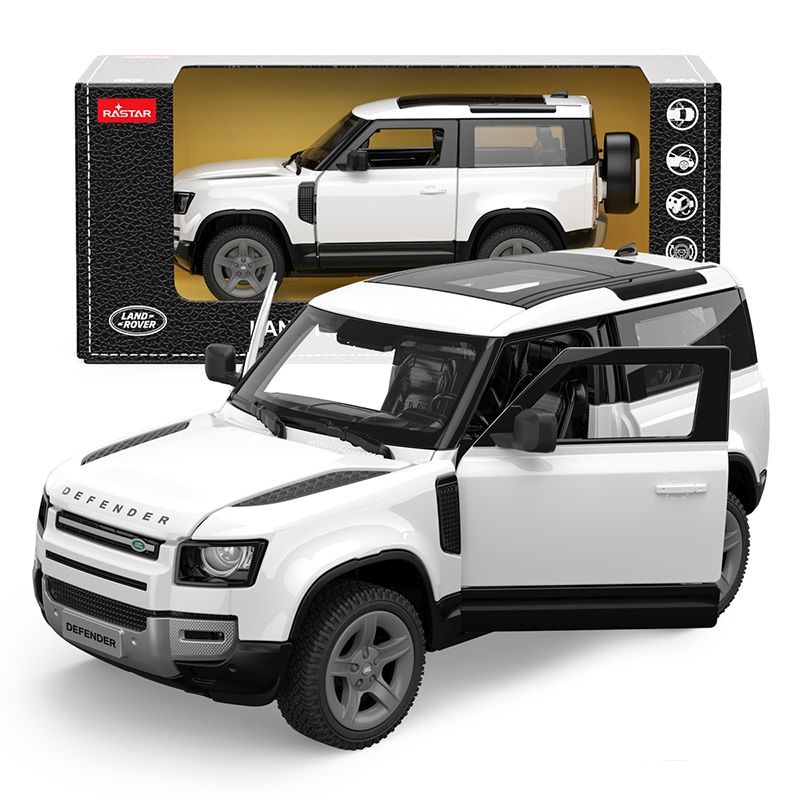 Masinuta Metalica Land Rover Defender 90 Alb Scara 1 La 24