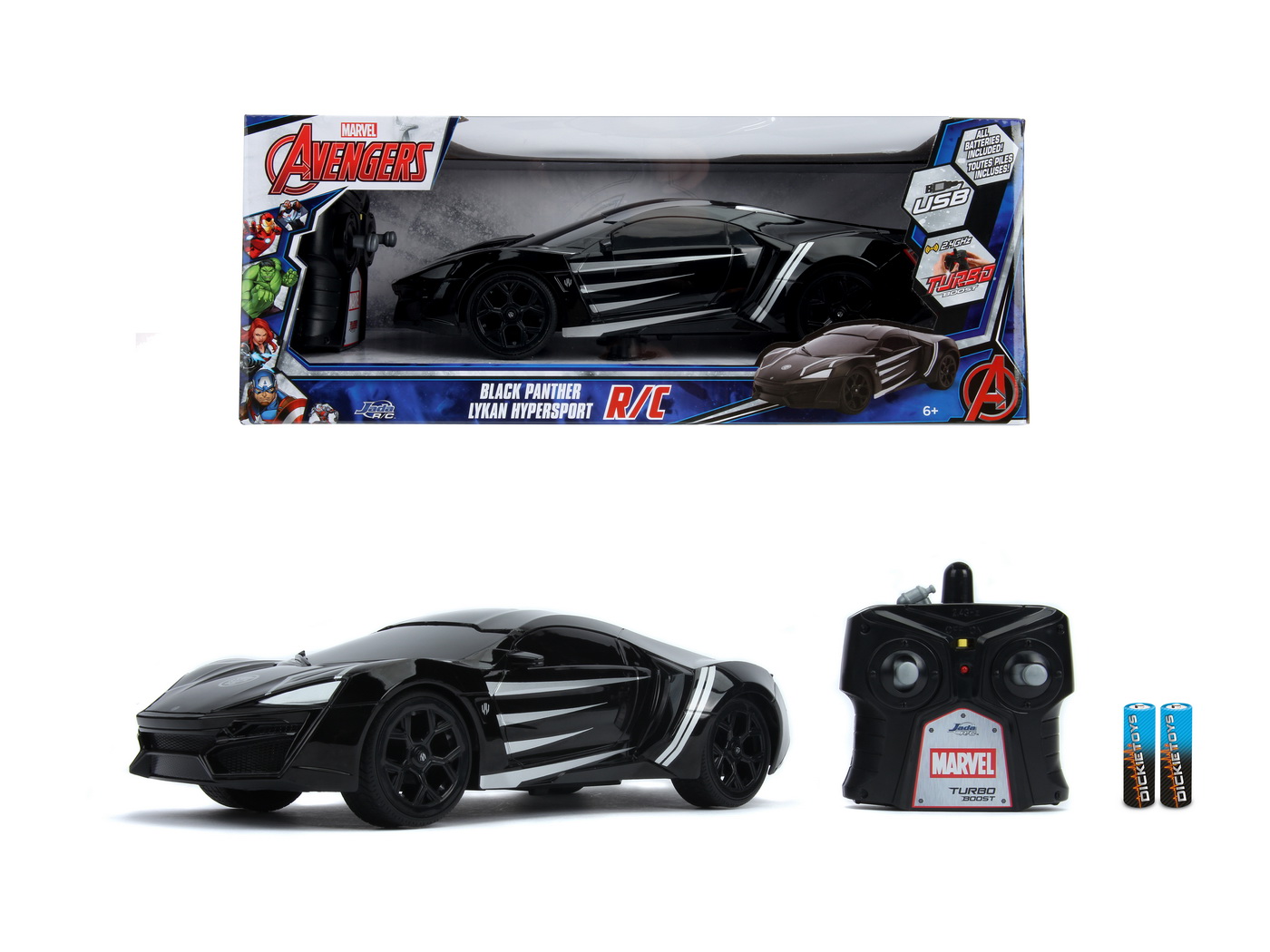 Masinuta Radiocomandata Black Panther Lykan Scara 1 La 16