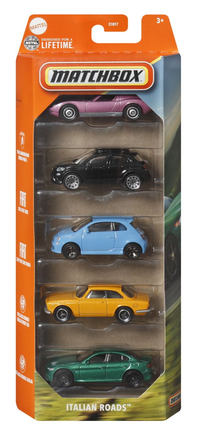 Matchbox Set 5 Masinute Metalice Italian Roads Scara 1 La 64