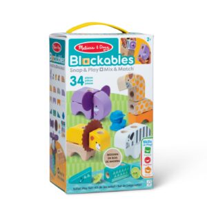 Melissa And Doug Set De Constructie Din Lemn Animale Din Safari