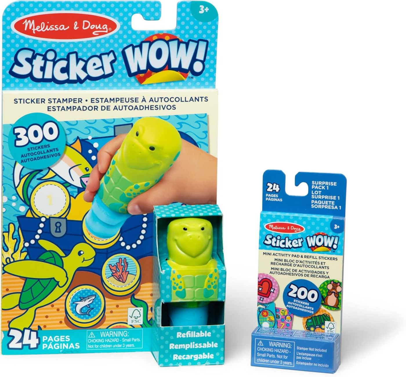 Melissa And Doug Sticker Wow Set De Joaca Autocolante Si Stampila Broasca Testoasa