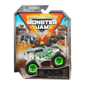 Monster Jam Masinuta Metalica Alien Invasion Scara 1 La 64