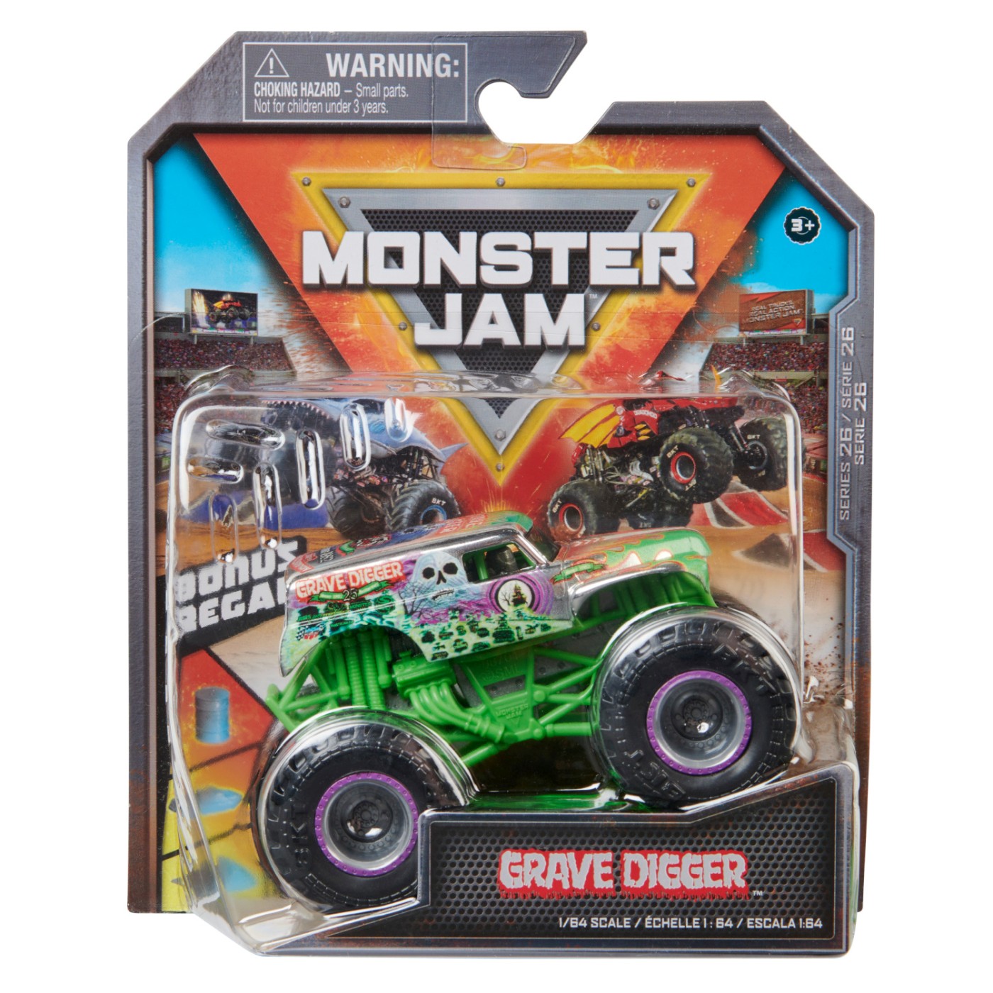 Monster Jam Masinuta Metalica Grave Digger Scara 1 La 64
