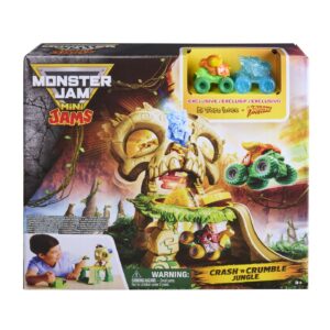Monster Jam Mini Jams Set De Joaca Crash And Crumble Jungle Cu Masinutele El Toro Loco Si Dragon