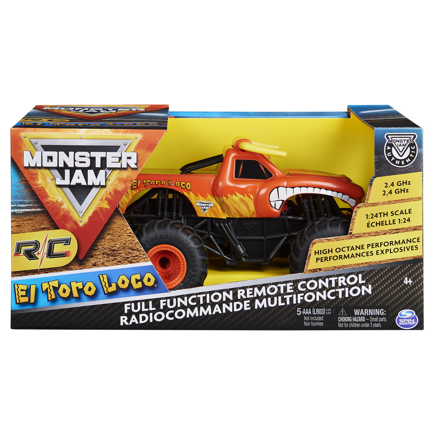 Monster Jam RC Masinuta El Toro Loco Scara 1:24