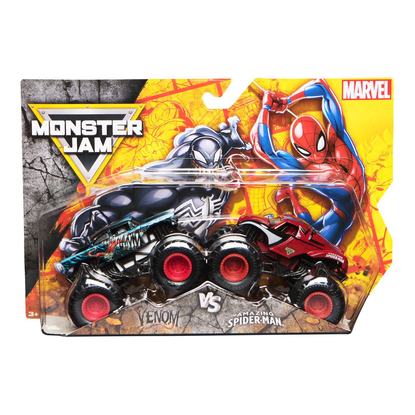 Monster Jam Set 2 Masinute Metalice Venom Vs The Amazing Spiderman Scara 1 La 65