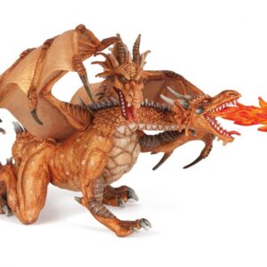 Papo Figurina Dragon Cu Doua Capete Auriu