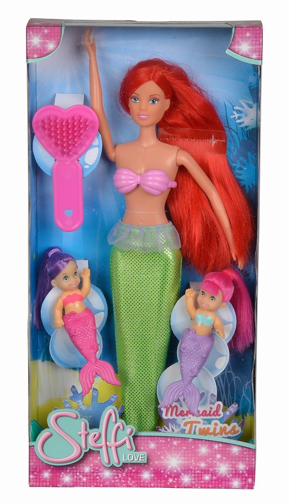Papusa Steffi Sirena Cu Corp Verde