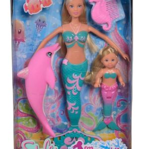 Papusi Steffi Si Evi Sirene Cu Delfin