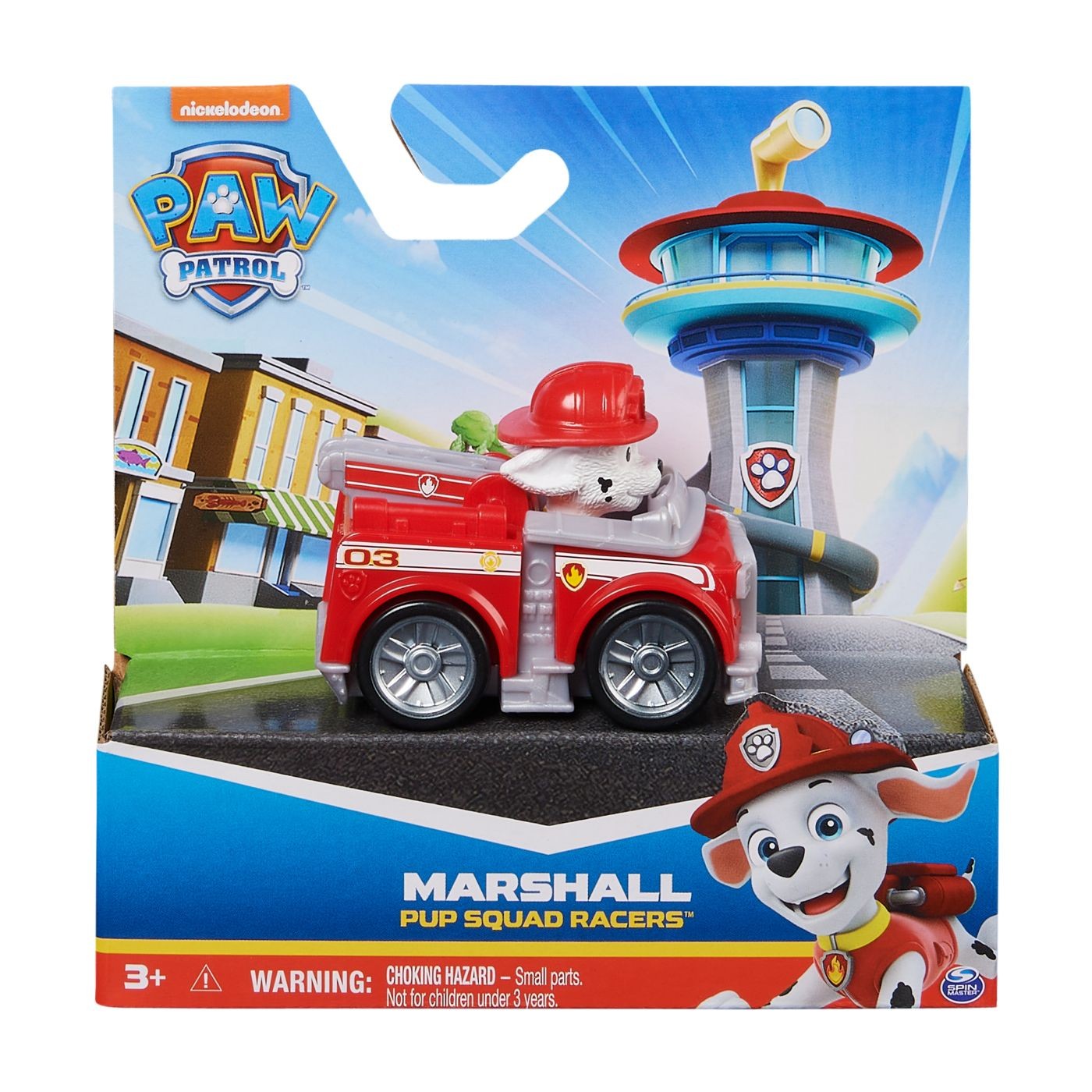 Patrula Catelusilor Pup Squad Racers Vehicul Cu Figurina Marshall