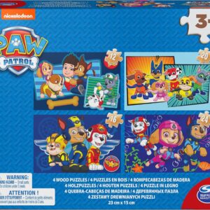 Patrula Catelusilor Puzzle 4IN1 Din Lemn
