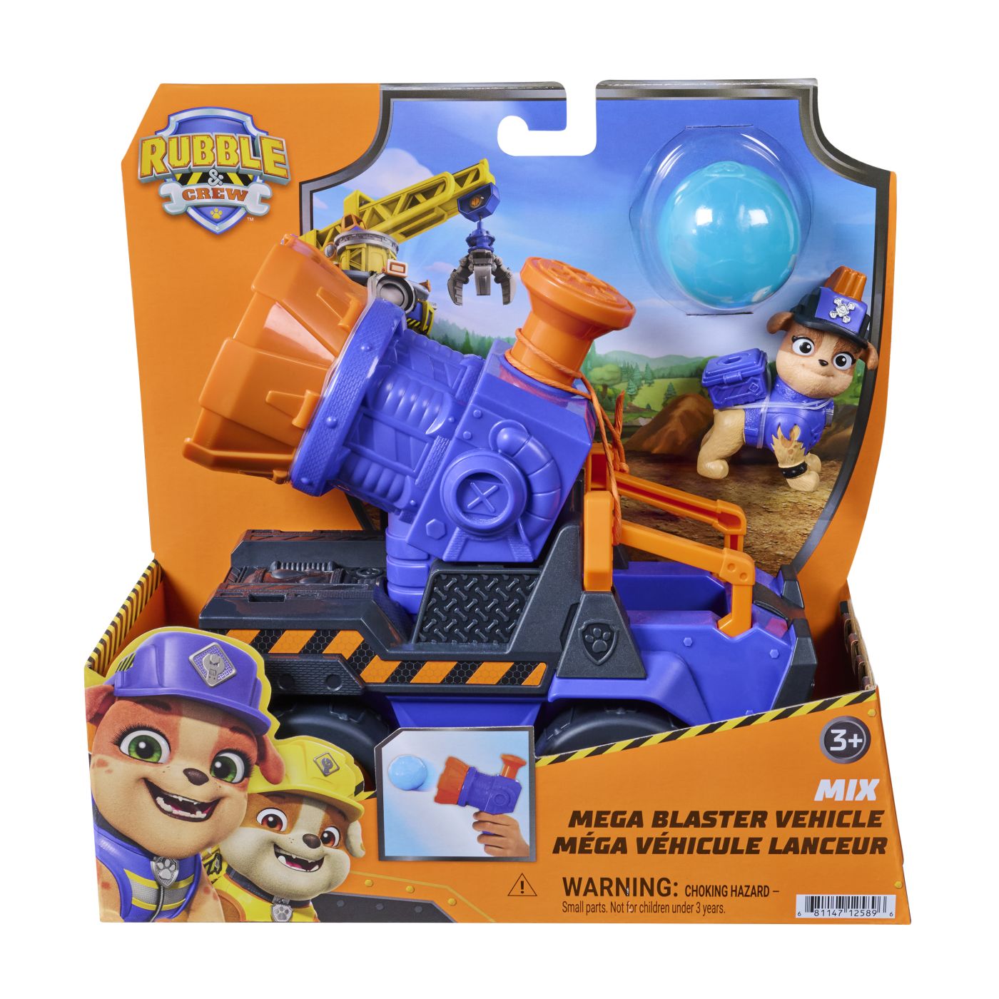Patrula Catelusilor Rubble Si Echipa Set Figurina Si Vehicul Mega Blaster