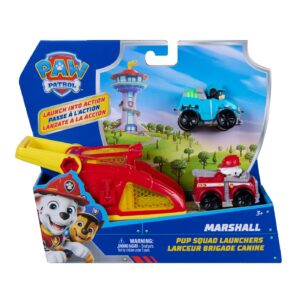 Patrula Catelusilor Set Figurina Marshall Si Vehicul Cu Lansator