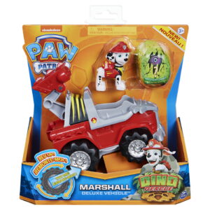 Patrula Catelusilor Set Vehicul Cu Catelus Marshall Si Figurina Dino Surpriza