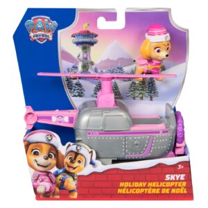 Patrula Catelusilor Vehicul Si Figurina Skye Cu Accesorii De Craciun