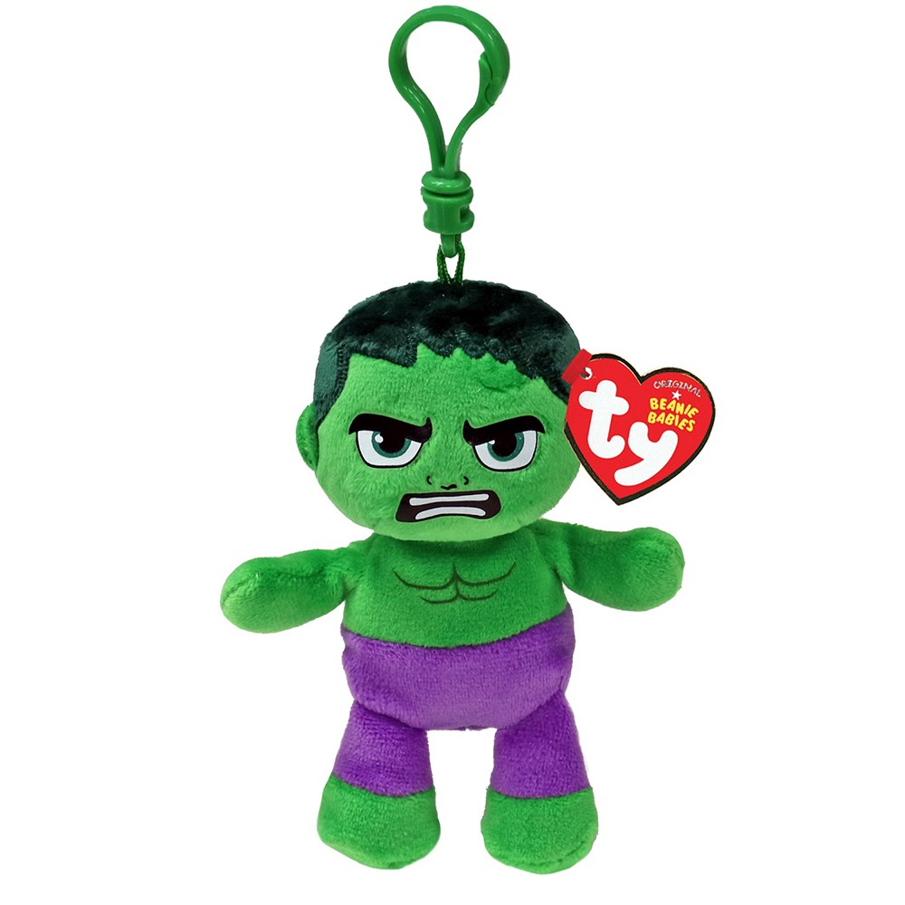 Plus Breloc Ty 8.5CM Beanie Babies Marvel Hulk