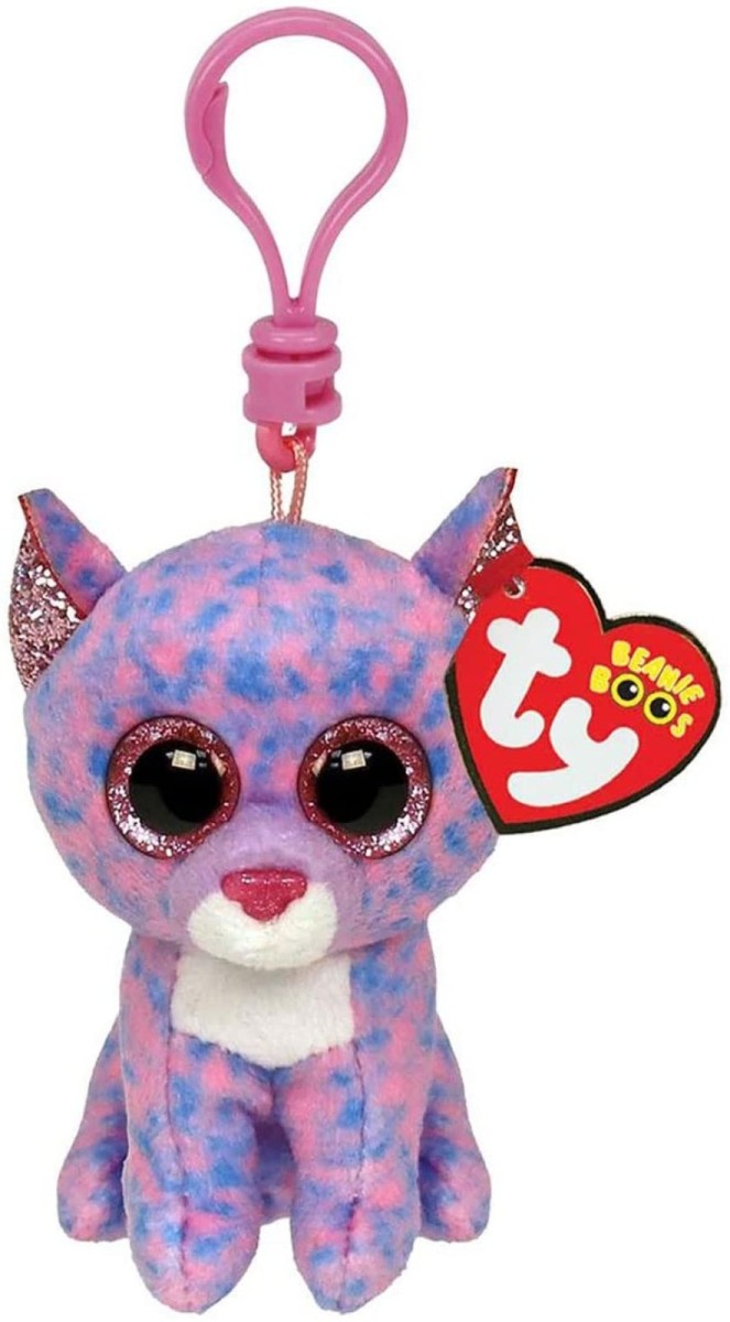 Plus Breloc Ty 8.5CM Boos Cassidy Pisica Lavanda