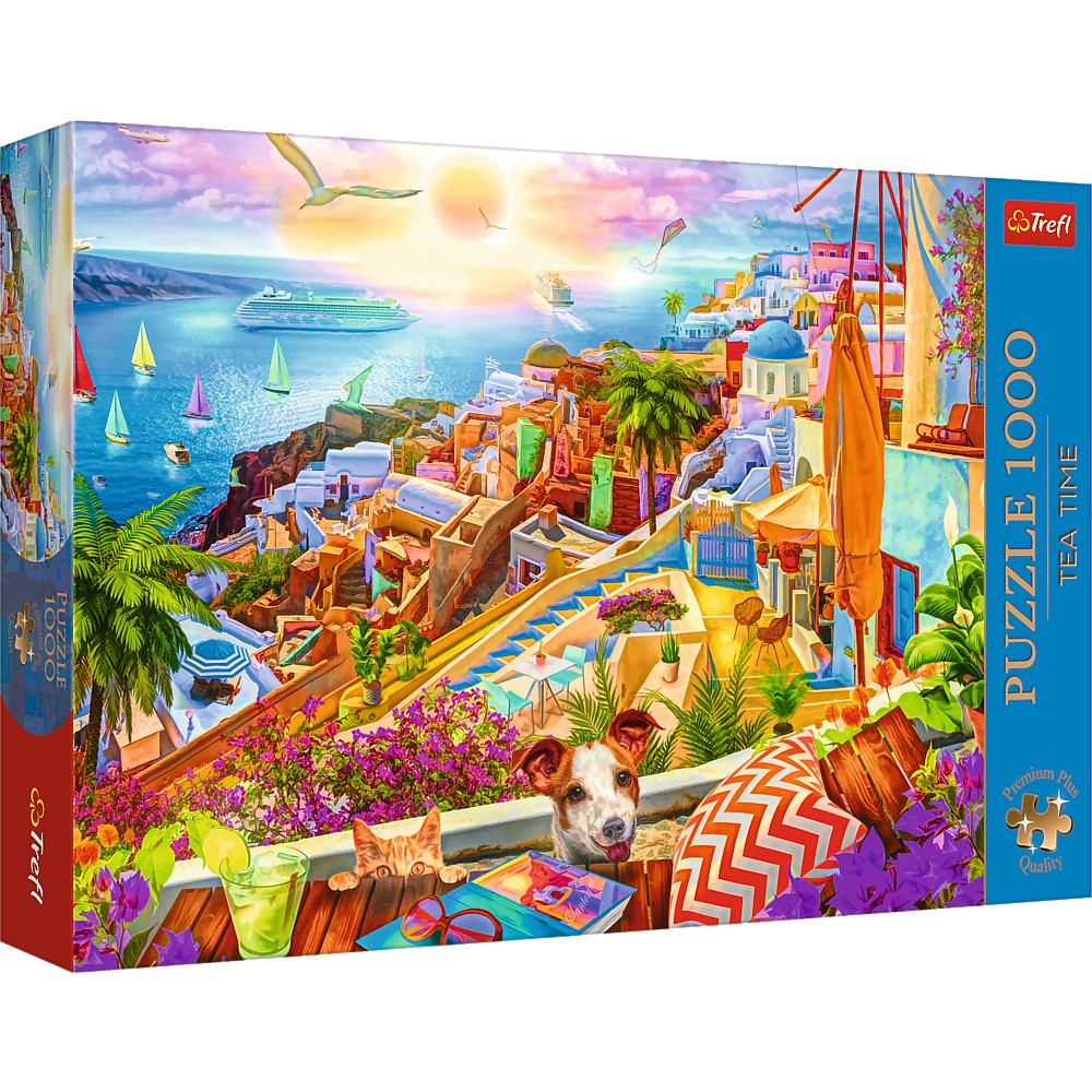 Puzzle 1000 Premium Plus Tea Time Vizitand Santorini