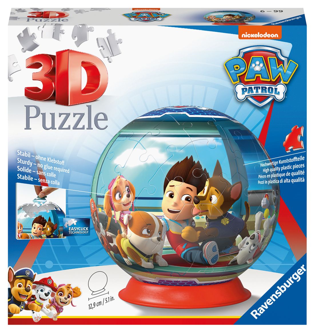 Puzzle 3D Glob Patrula Catelusilor