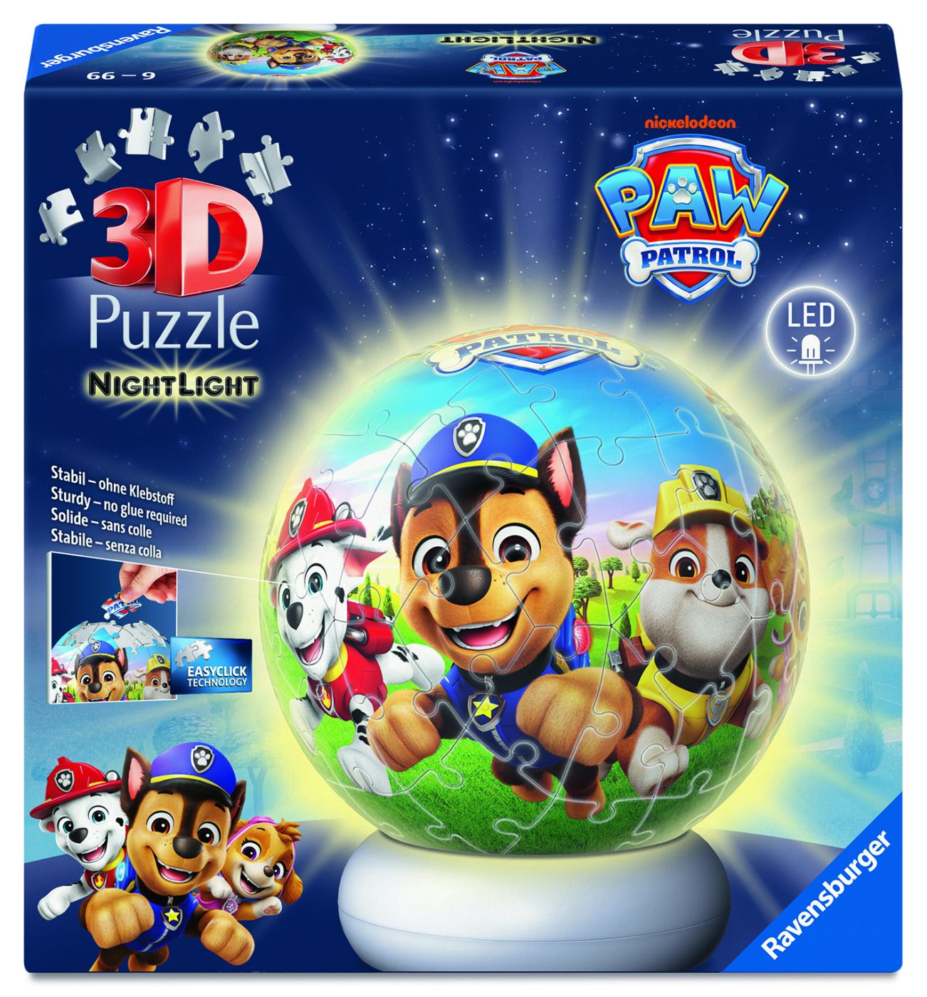 Puzzle 3D Glob Patrula Catelusilor Cu LED