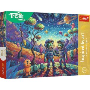 Puzzle Trefl 100 Familia Treflik Inspirat De Arta Fantezii Cosmice