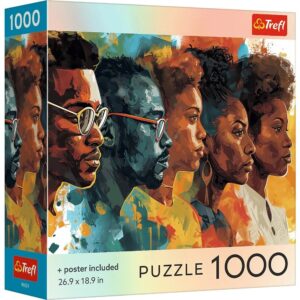 Puzzle Trefl 1000 Colectia Sua Chipuri In Ceata Poster Inclus