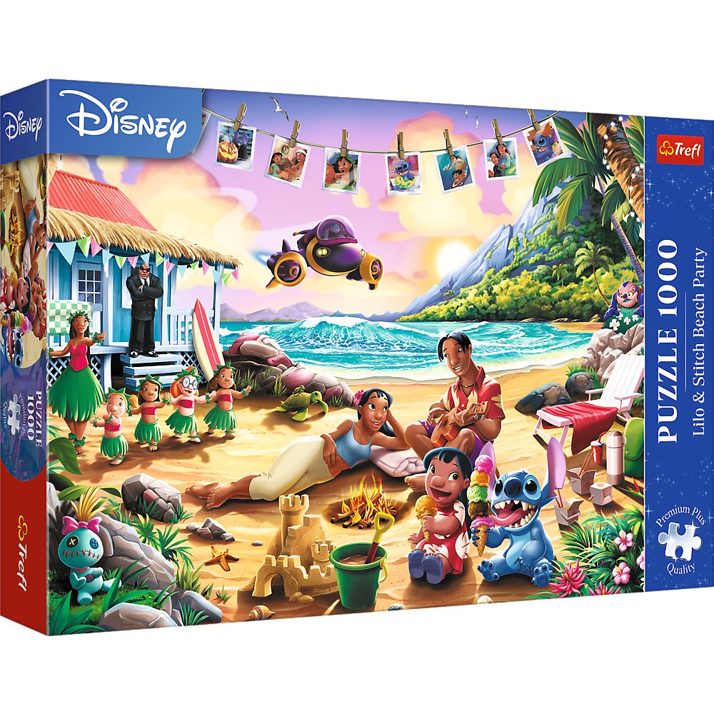 Puzzle Trefl 1000 Premium Plus Disney Lilo Si Stitch Petrecere Pe Plaja