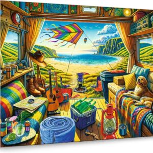 Puzzle Trefl 1000 Premium Plus Tea Time Calatorie Cu Caravana