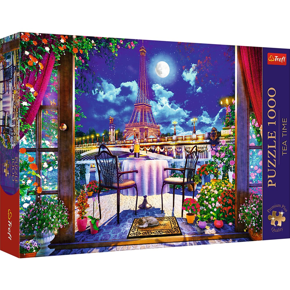 Puzzle Trefl 1000 Premium Plus Tea Time Parisul In Lumina Lunii