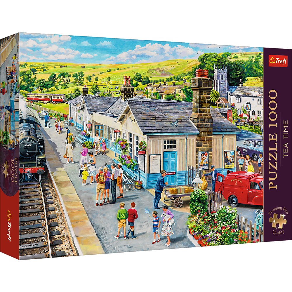 Puzzle Trefl 1000 Premium Plus Tea Time Statia Din Sat