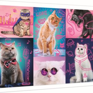 Puzzle Trefl 1000 Super Pisici Neon