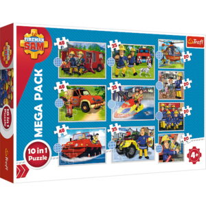 Puzzle Trefl 10IN1 Pompierul Sam - Salvarile Pompierului Sam