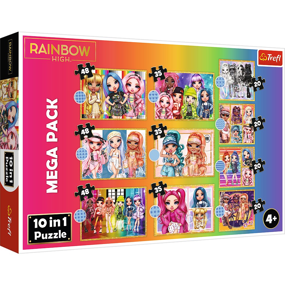 Puzzle Trefl 10IN1 Rainbow High Papusile Fashion