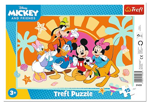 Puzzle Trefl 15 Cu Cadru Intrebari Despre Mickey Mouse