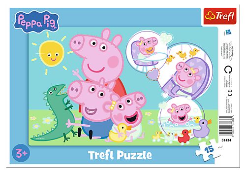 Puzzle Trefl 15 Cu Cadru Peppa Pig Cea Mai Draguta Purcelusa