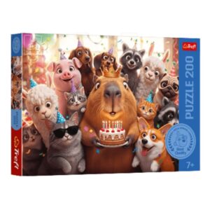 Puzzle Trefl 200 Capibara Si Tort De Ziua De Nastere